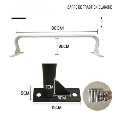 barre traction courbe blanche