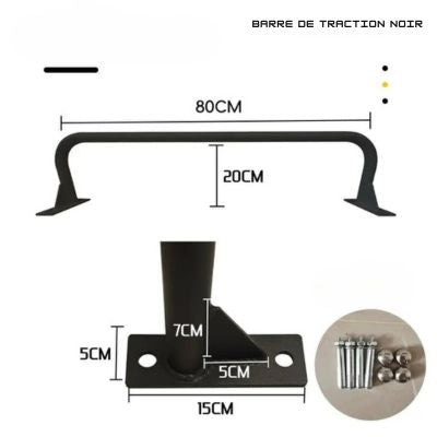 barre traction courbe noir